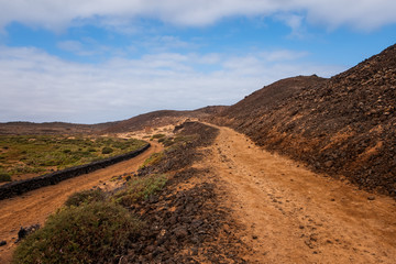Lobos Island, Spain - october 2019. Isla De Lobos Lobos Island a largely unhabited volcanic island off the coast of Corralejo, Fuerteventura