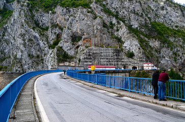 On Mratinje Dam near Pluzine, Montenegro.