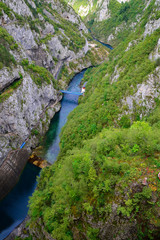 View from Mratinje Dam near Pluzine, Montenegro.