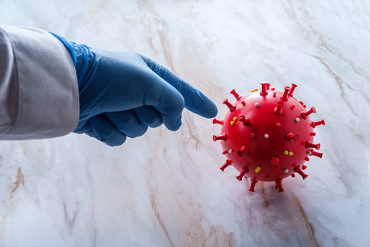Scientist Pointing Deadly Coronavirus