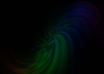 Obraz premium Dark Green vector pattern with lava shapes. Modern gradient abstract illustration with bandy lines. Brand new design for your ads, poster, banner.