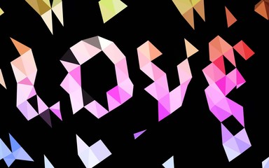 Light Multicolor, Rainbow vector abstract polygonal layout. A vague abstract illustration with gradient. Brand new style for your business design.