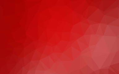 Light Red vector low poly texture. Colorful abstract illustration with gradient. The best triangular design for your business.