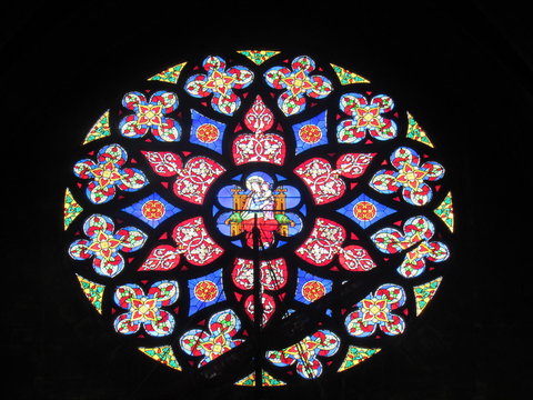 stained glass window in church