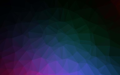 Obraz premium Dark Multicolor, Rainbow vector abstract mosaic backdrop. Colorful illustration in abstract style with gradient. Completely new template for your business design.
