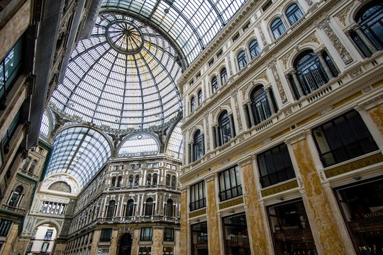 Inside Of The Galleria Umberto I  In Naples, Italy