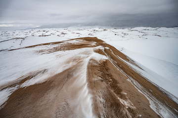 Snows on Great Sand Dunes National Park