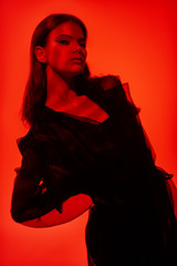 portrait in red light