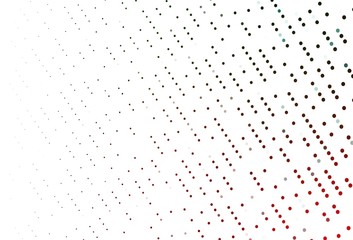 Light Green, Red vector background with bubbles.