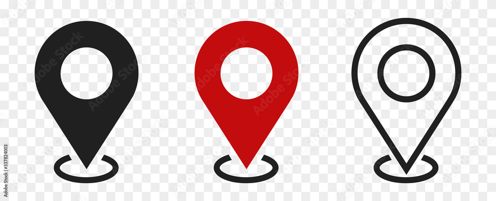 Poster set of location icons.modern map markers. vector illustration on a white background