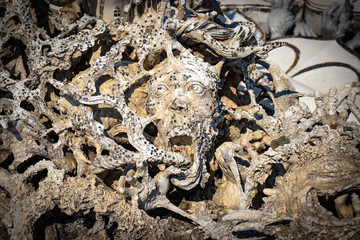 A beautiful view of white temple at Chiang Rai, Thailand.
