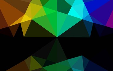 Fototapeta premium Dark Multicolor, Rainbow vector abstract mosaic background. Modern geometrical abstract illustration with gradient. The completely new template can be used for your brand book.