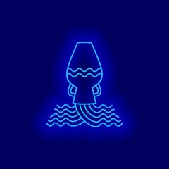 Fototapeta premium Aquarius star sign Aquarian astrological symbol, logo, emblem. Thin line geometric illustration. Outline zodiac symbol Water jets vector concept