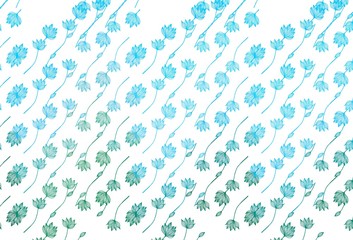 Light Blue, Green vector hand painted texture.