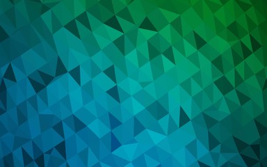 Obraz premium Dark Blue, Green vector polygonal pattern. A sample with polygonal shapes. Elegant pattern for a brand book.
