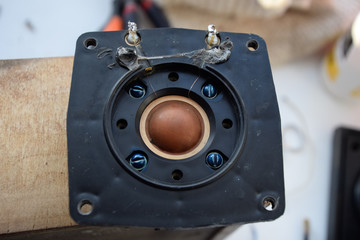 High frequency speaker 10gdv-2 with a silk membrane of the frequency emitter.