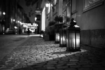 Fototapeta na wymiar Swedish lanterns