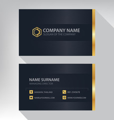 Luxury and modern. vector business card template. design black and gold color