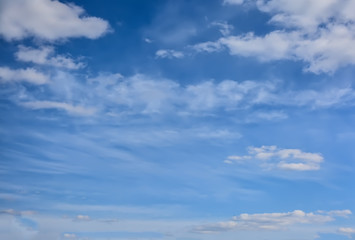 Obraz premium Light white clouds in the blue sky.
