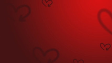 Beautiful background for postcards, website, presentation. Pink red color heart. Valentine's day background with hearts