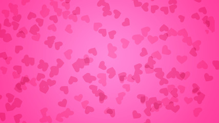 Beautiful background for postcards, website, presentation. Pink red color heart. Valentine's day background with hearts