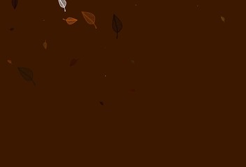 Light Orange vector doodle backdrop.