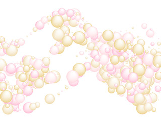 Pink gold oil vitamin D E pill capsules background
