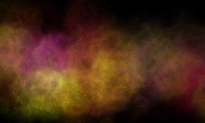 Dark street, wet asphalt, reflections of rays in the water. Abstract dark blue background, smoke, smog. Empty dark scene, neon light, spotlights. Concrete floor