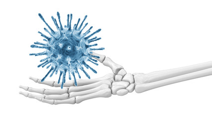 A virus is a small infectious agent that replicates only inside the living cells of an organism. Viruses can infect all types of life forms, from animals and plants to microorganisms. 3D Illustration.