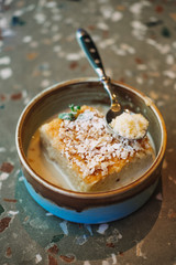 rice pudding in a bowl