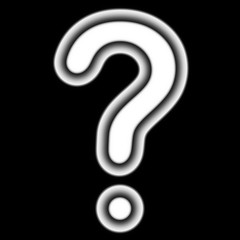 Naklejka premium Question mark in skeletal hand. Illustration.