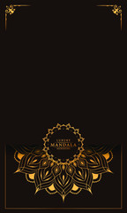 Luxury ornamental mandala design background with royal arabesque pattern arabic islamic east style. ornament elegant invitation wedding card , invite , backdrop cover banner illustration
