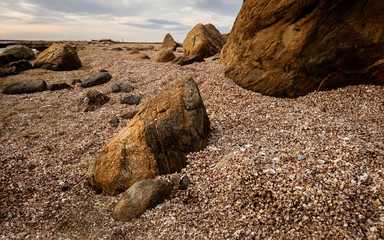 rocks in the sand