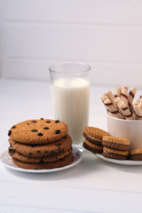 Cookies on the plate and mug