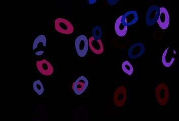 Dark Blue, Red vector cover with spots.