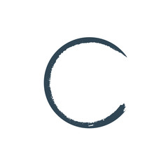 Letter C grunge logo design. Stock Vector illustration isolated on white background.