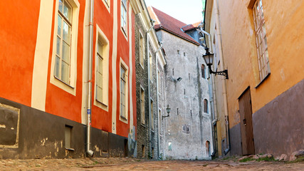 Street in Tallinn Old Town, Republic of Estonia
