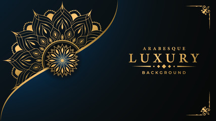 Luxury mandala background with arabesque pattern arabic islamic east style for Wedding card, book cover.