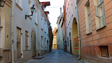 Street in Tallinn Old Town, Republic of Estonia