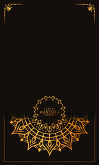 Luxury mandala background with arabesque pattern arabic islamic east style for Wedding card, book cover.
