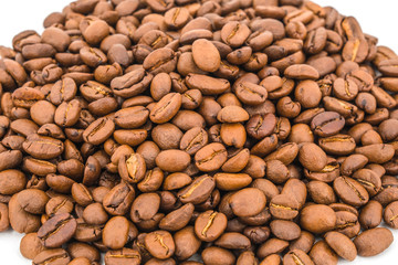 Coffee Beans on White Background