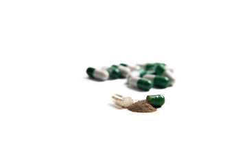 Coronavirus 2019-nCoV outbreak. Pills and drug, care during illness.