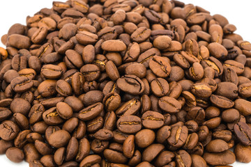 Coffee Beans on White Background