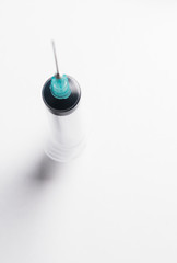 syringes on a white background 