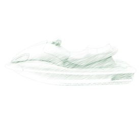 3d illustration of the jet ski
