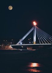 Lumberjack's Candle Bridge in Rovaniemi in Lapland Finland