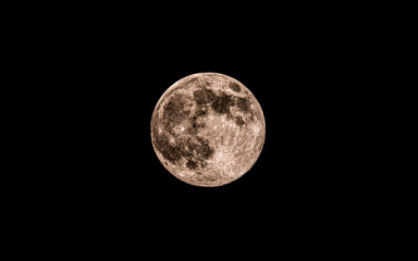 Full moon in the sky, supermoon 2020