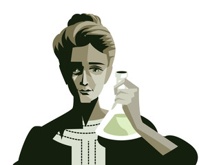 marie curie woman scientific radioactive experiment - 337850692