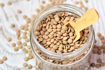 peanuts in a glass bowl