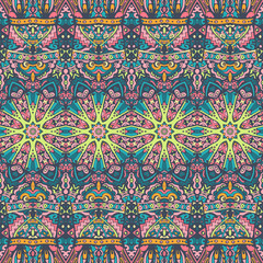 Tribal vintage abstract floral geometric ethnic seamless pattern ornamental